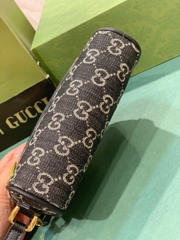 GUCCI OPHIDIA GG MINI BAG BLACK 17.5CM - Image 6