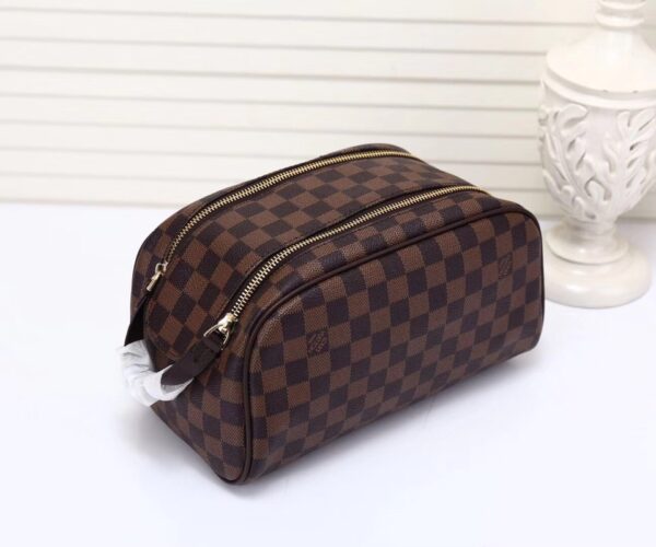 LOUIS VUITTON TOILETRY COSMETIC BAG BROWN CANVAS 28CM  N47624 - Image 4