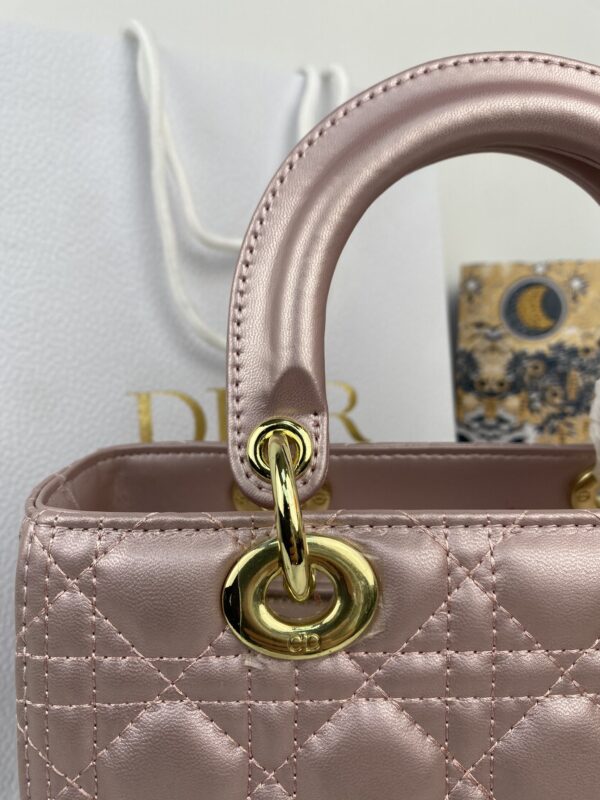 DIOR MEDIUM LADY LIGHT PINK CANNAGE M0565OBDU_M15P 24CM - Image 5