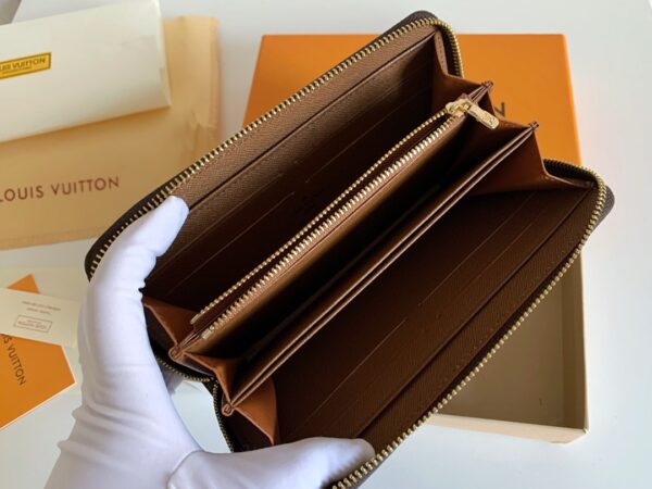 LOUIS VUITTON MONOGRAM ZIPPY LONG WALLET BROWN M42616 - Image 4