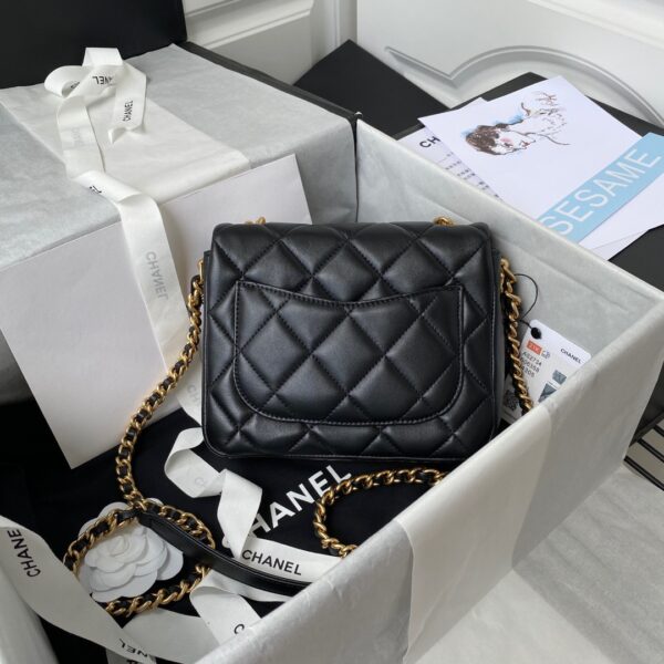 CHANEL SHOULDER BAG BLACK AS2734 - Image 6