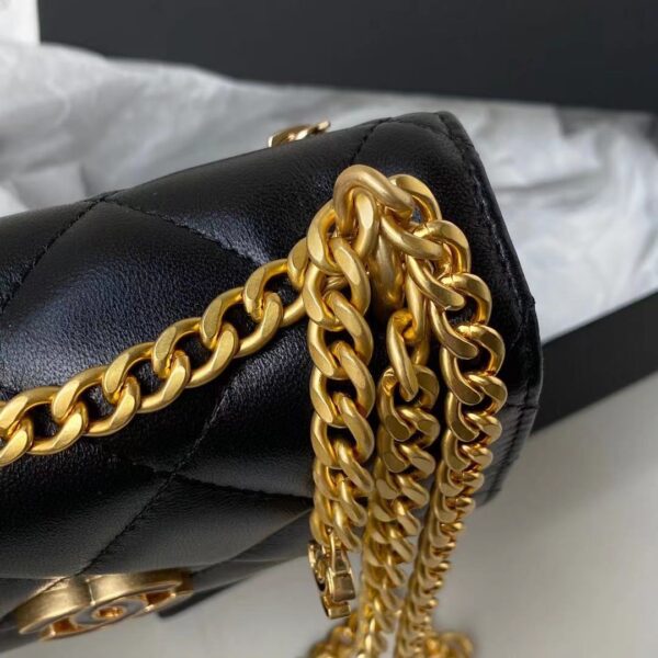 CHANEL CLUTCH WITH CHAIN BLACK AP2635 - Image 6