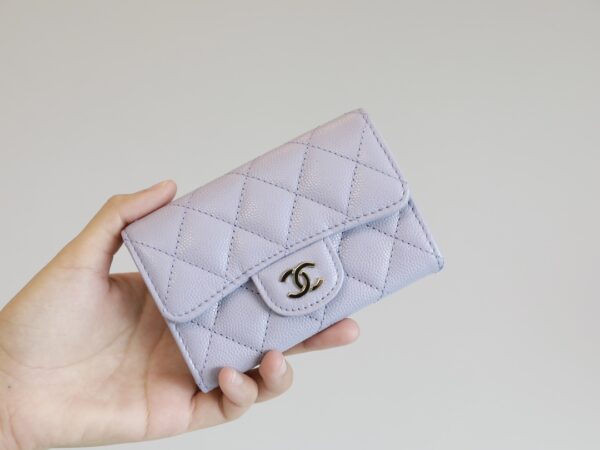 CHANEL CLASSIC CARD HOLDER WALLET LIGHT PURPLE AP0214 - Image 9
