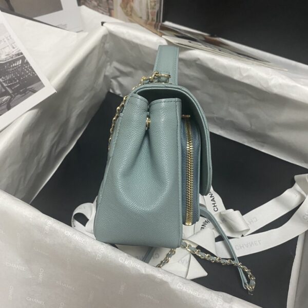 CHANEL MINI BUSINESS AFFINITY LIGHT TURQUOISE 19CM - Image 5