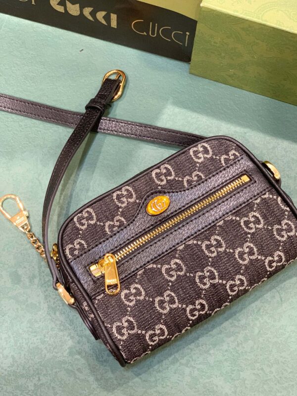 GUCCI OPHIDIA GG MINI BAG BLACK 17.5CM - Image 5