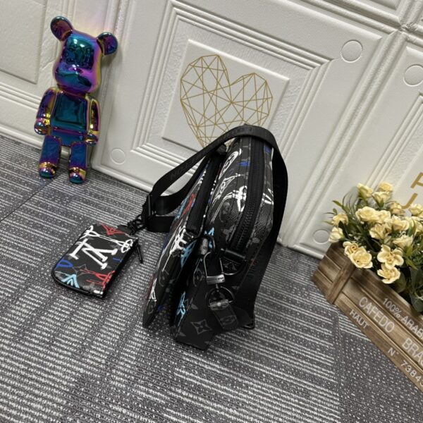 LOUIS VUITTON TRIO MESSENGER MULTICOLOR BLACK 25CM M21396 - Image 7
