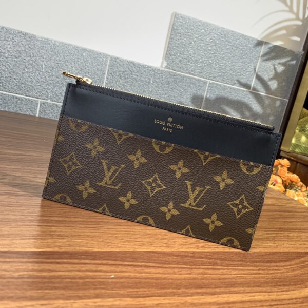 LOUIS VUITTON MONOGRAM SLIM PURSE BLACK M80348 - Image 5