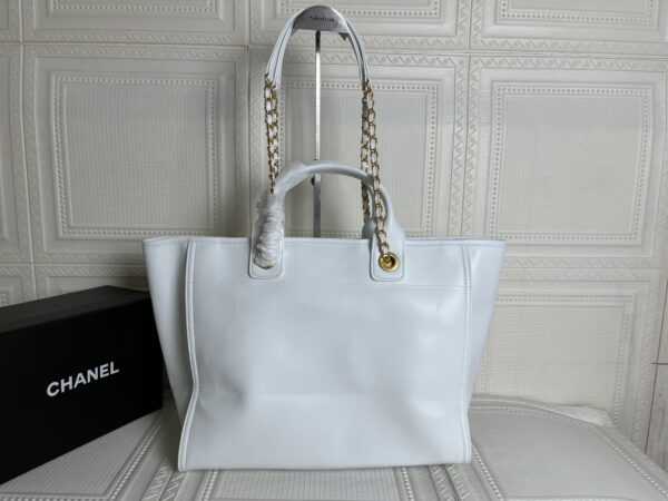 CHANEL LARGE SHOPPING BAG 38CM WHITE A66941 - Image 7