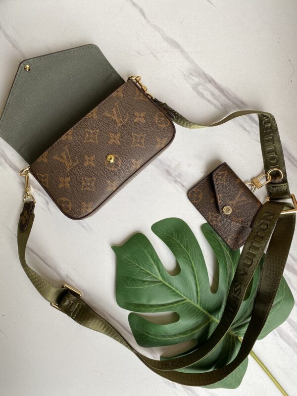 LOUIS VUITTON FÉLICIE STRAP & GO 17CM GREEN M80091 - Image 5