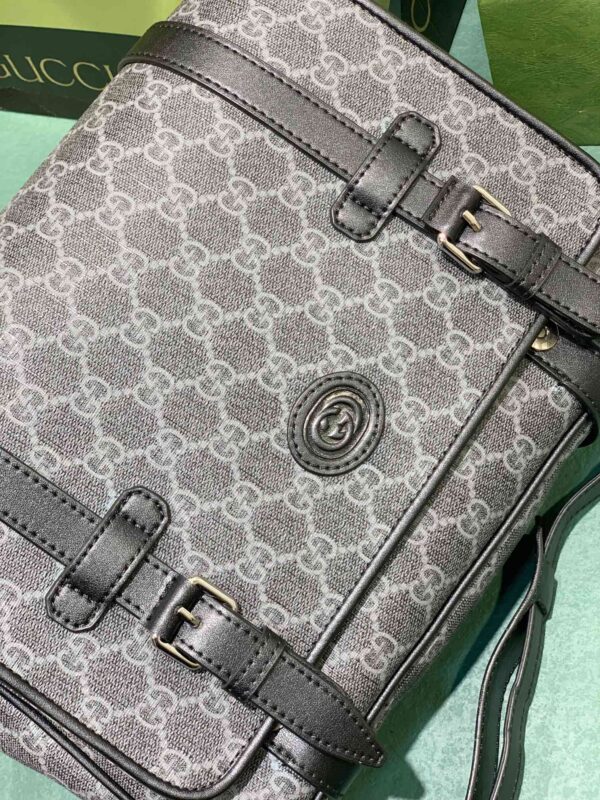 GUCCI GG MESSENGER BAG BLACK SUPREME CANVAS 28CM 658542 KGDHN 1000 - Image 9