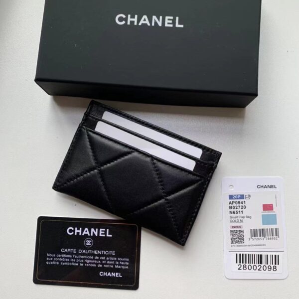 CHANEL FLAP WALLET BLACK AP0941 - Image 6