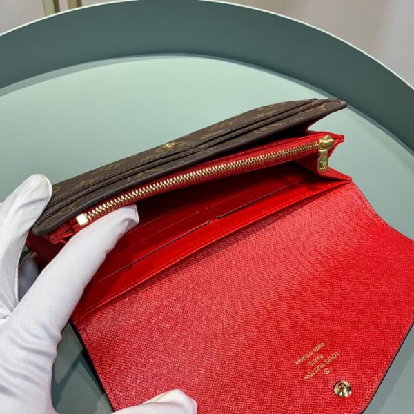 LOUIS VUITTON SARAH MONOGRAM WALLET RED 19CM M62236 - Image 6
