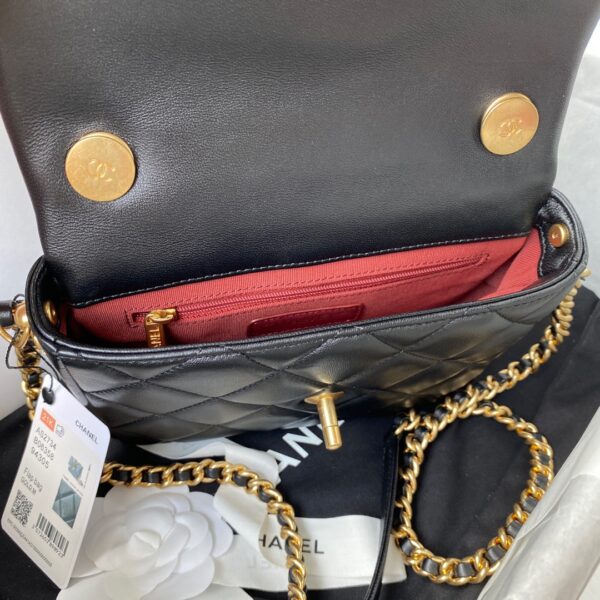CHANEL SHOULDER BAG BLACK AS2734 - Image 7