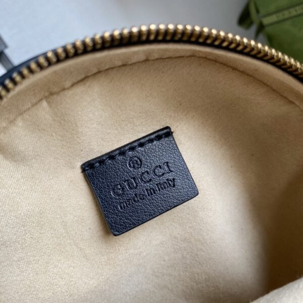 GUCCI MARMONT MINI ROUND SHOULDER BAG BLACK 550154-0OLET-1000 - Image 3