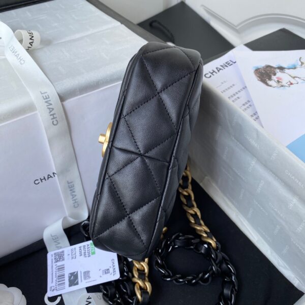 CHANEL MINI FLAP BAG BLACK AS3205 - Image 7