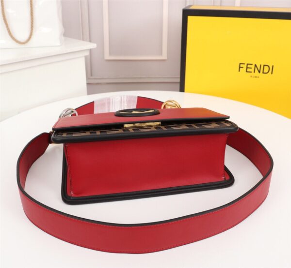 FENDI KAN I F LOGO RED BAG 25CM - Image 2