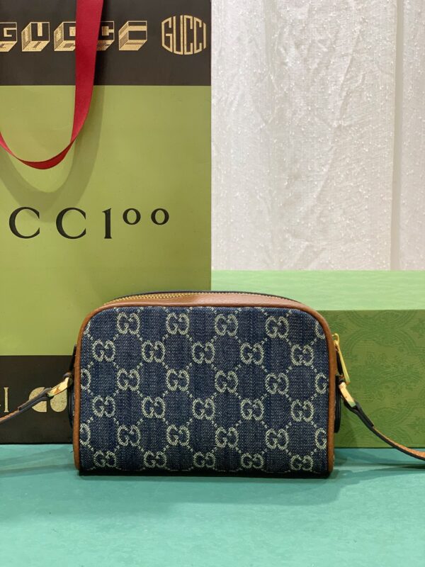 GUCCI OPHIDIA GG MINI BAG BLUE 17.5CM 517350 2KQGG 8375 - Image 3