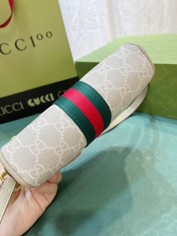 GUCCI OPHIDIA GG MINI BAG BEIGE AND WHITE 17.5CM 517350 UULAG 9682 - Image 6
