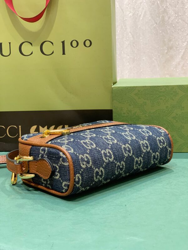 GUCCI OPHIDIA GG MINI BAG BLUE 17.5CM 517350 2KQGG 8375 - Image 2