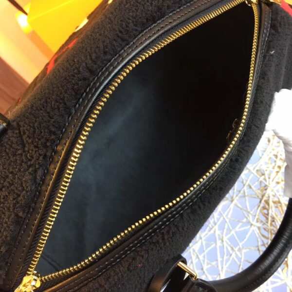 LOUIS VUITTON MONOGRAM TEDDY SPEEDY BANDOULIERE BLACK 30CM - Image 5