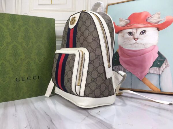 GUCCI OPHIDIA GG SUPREME BACKPACK WHITE 29CM 685769 9U8BT 9760 - Image 4