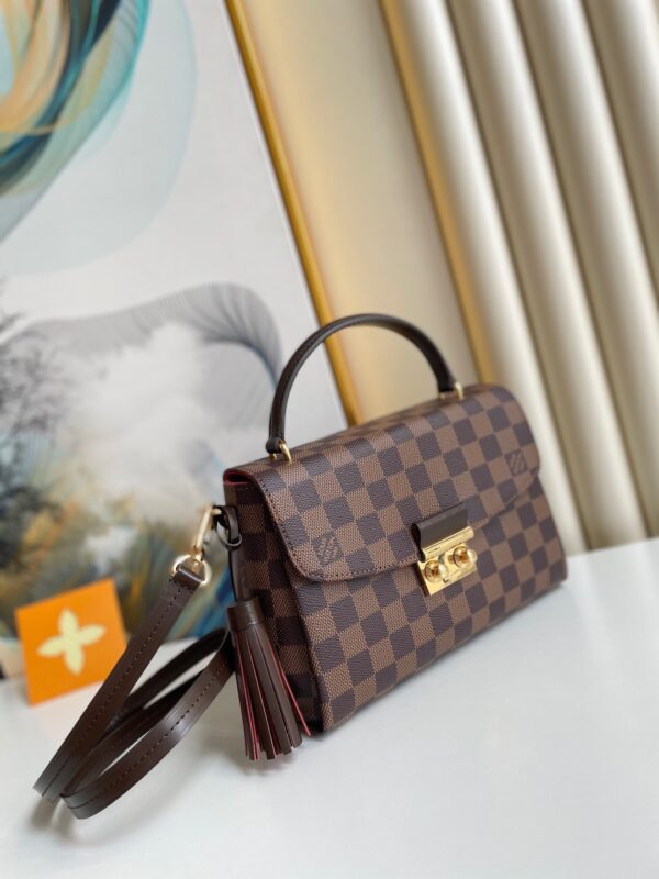 LOUIS VUITTON DAMIER EBENE CROISETTE 25CM N53000 - Image 4