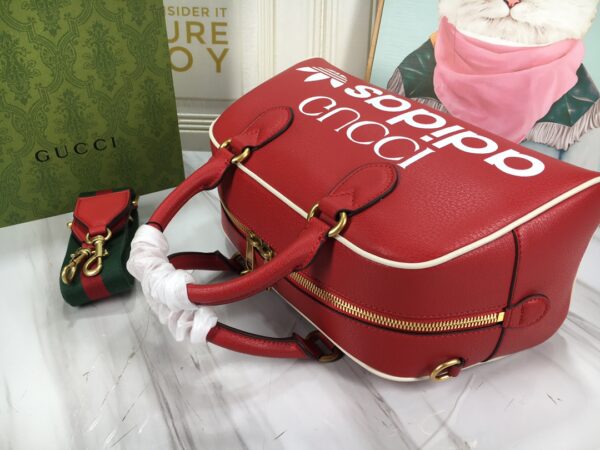 GUCCI x ADIDAS MINI DUFFLE BAG RED 31.5CM 702397 U3ZCT 6563 - Image 6
