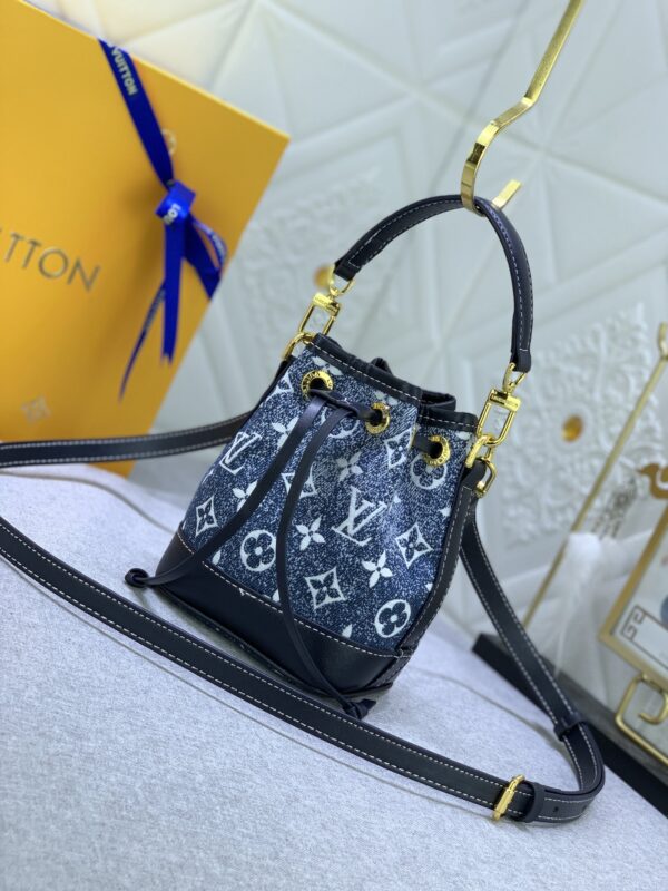 LOUIS VUITTON NANO NOÉ BLUE DENIM 16CM - Image 4