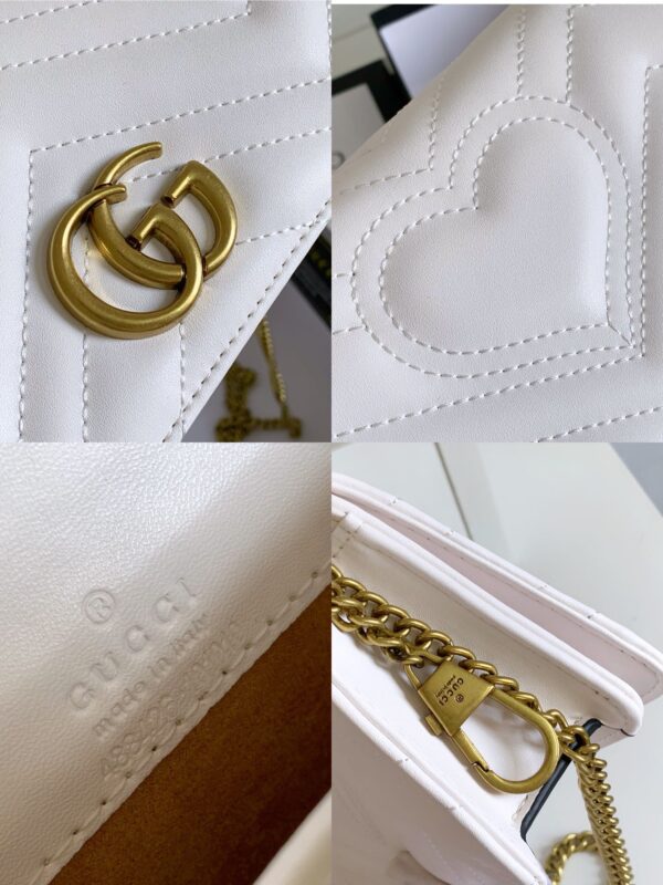 GUCCI WOMEN'S GG MARMONT MINI BAG WHITE 18CM - Image 7