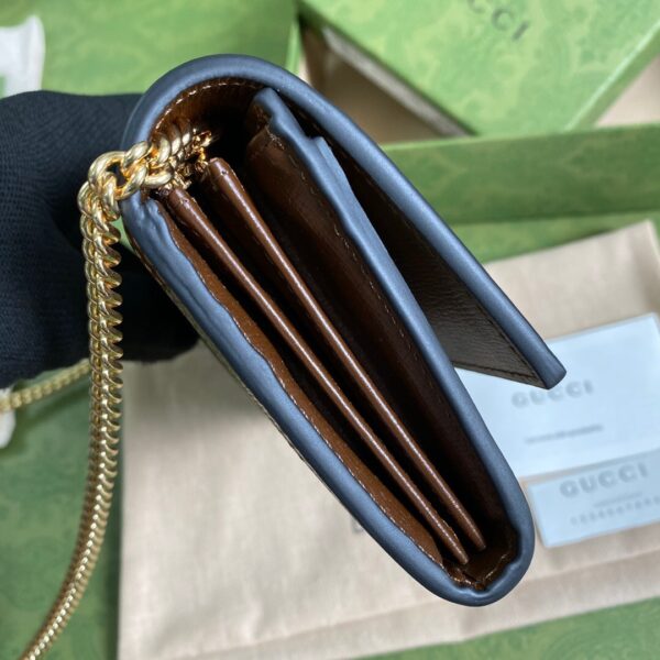 GUCCI JACKIE 1961 CHAIN WALLET BROWN 652681 HUHHG 8565 - Image 4