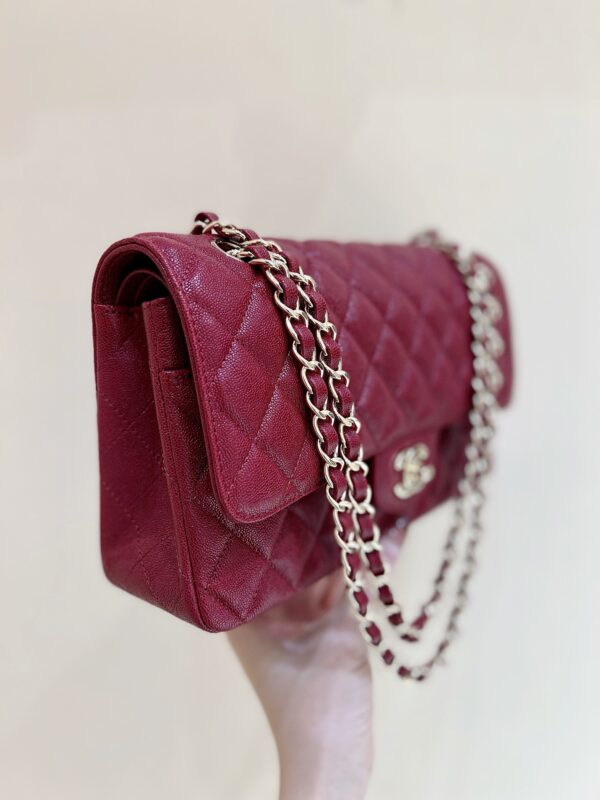 CHANEL SAC CLASSIQUE DARK RED 25CM - Image 5