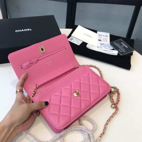 CHANEL WALLET ON CHAIN PINK AP2844 - Image 5