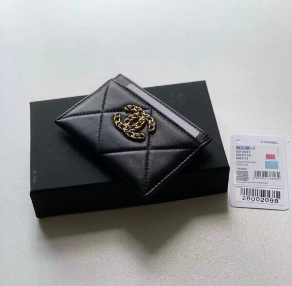 CHANEL FLAP WALLET BLACK AP0941 - Image 7