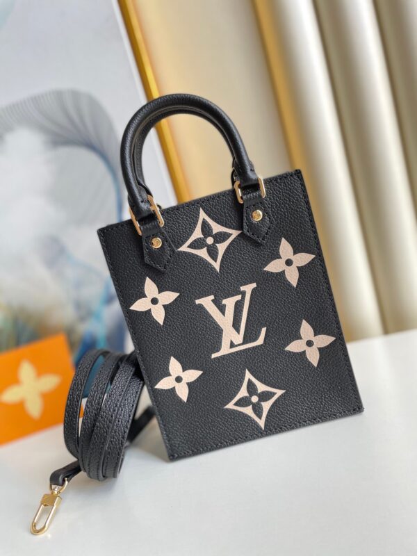 LOUIS VUITTON PETIT SAC PLAT 17CM BLACK AND BEIGE M57937 - Image 7