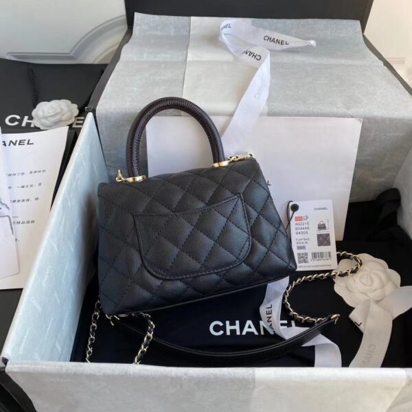 CHANEL HANDBAG BLACK AS2215 - Image 8