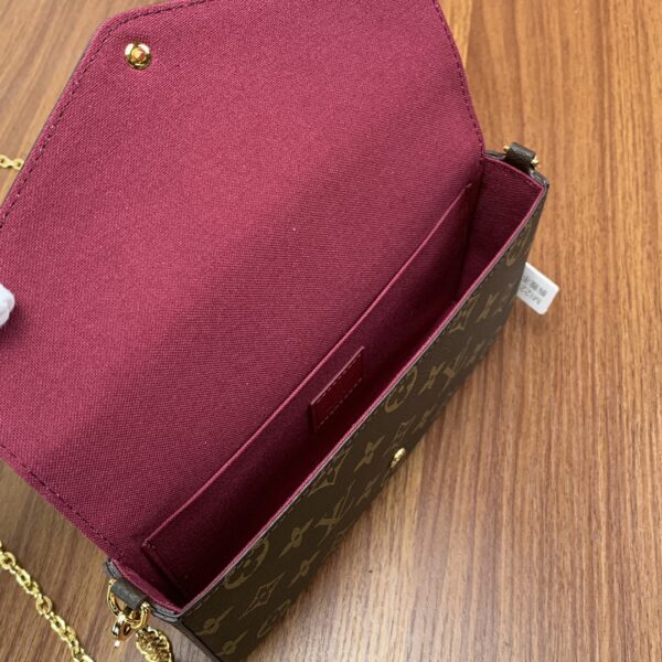 LOUIS VUITTON FÉLICIE POCHETTE FUCHSIA PINK 21cm M61276 - Image 4