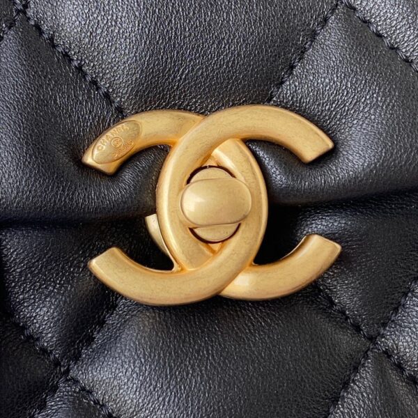 CHANEL MINI FLAP BAG BLACK AS3205 - Image 9