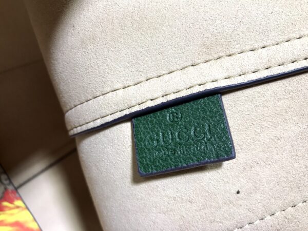 GUCCI OPHIDIA GG FLORA MEDIUM TOTE GREEN 44CM - Image 5