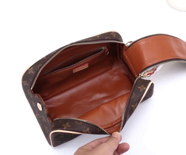 LOUIS VUITTON TOILETRY COSMETIC BAG BROWN CANVAS 28CM  N47624 - Image 2