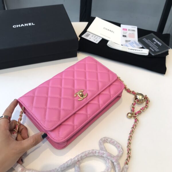 CHANEL WALLET ON CHAIN PINK AP2844 - Image 3
