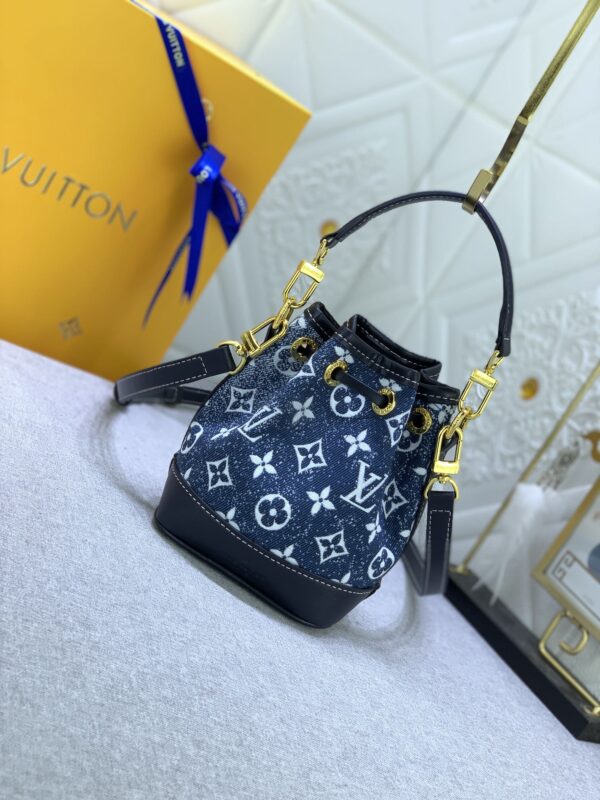 LOUIS VUITTON NANO NOÉ BLUE DENIM 16CM - Image 2