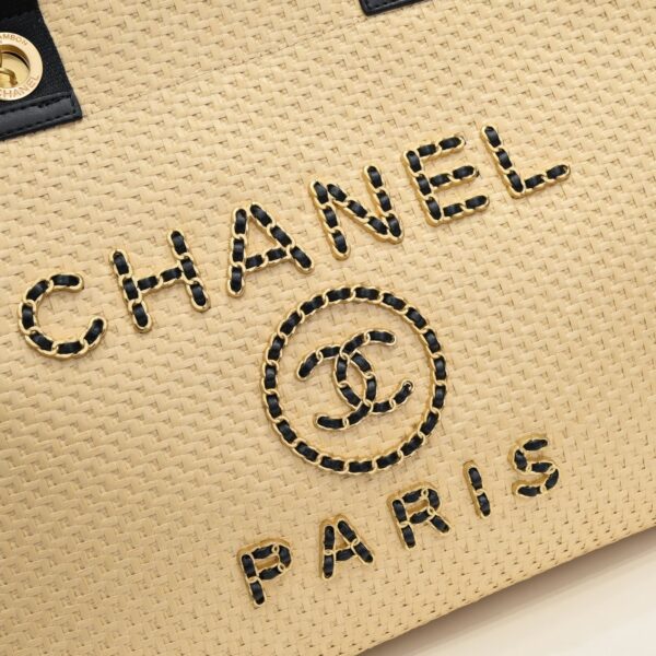CHANEL DEAUVILLE LARGE SHOPPING TOTE 38CM - Image 5