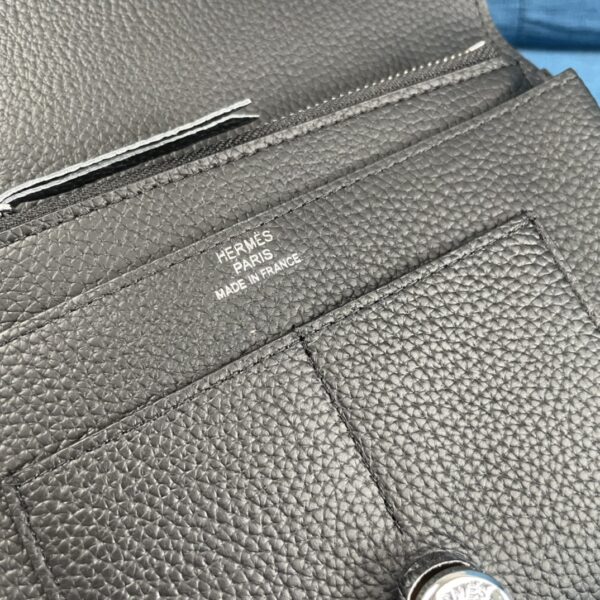 HERMES DOGON DUO LONG WALLET BLACK - Image 7