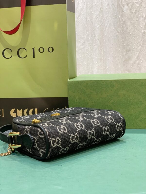 GUCCI OPHIDIA GG MINI BAG BLACK 17.5CM - Image 4