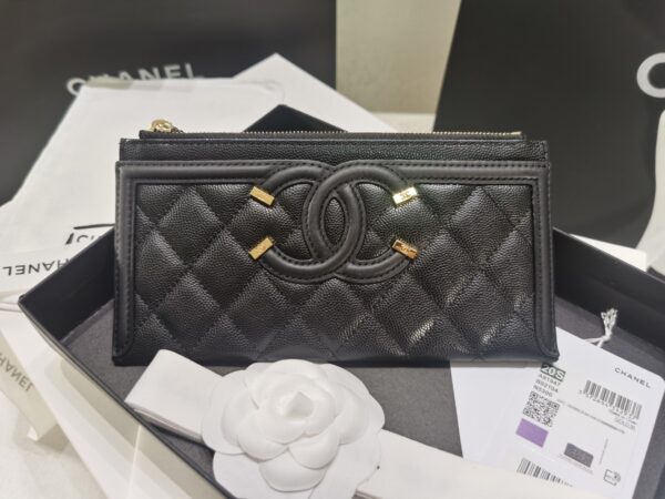 CHANEL SMALL POUCH 19CM BLACK A81942 - Image 2