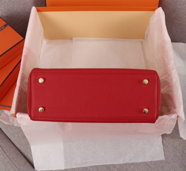 HERMES KELLY RED SELLIER ROUGE EPSOM GOLD HARDWARE 25CM - Image 4