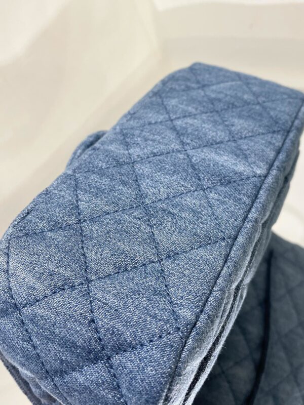 CHANEL MINI DENIM RECTANGULAR CRUSH GHW 17CM - Image 6
