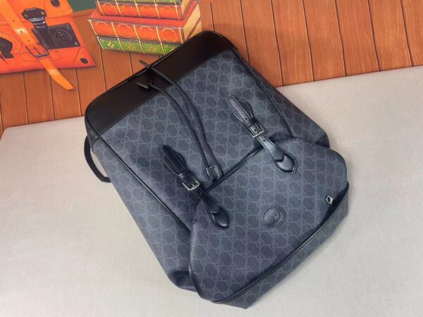 GUCCI MEDIUM BACKPACK INTERLOCKING BLACK 696013 97S9F 1000 - Image 7