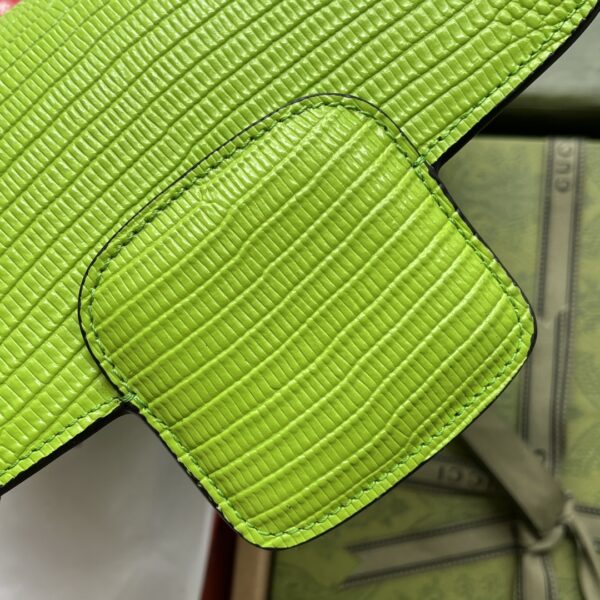 GUCCI HORSEBIT 1955 LIZARD MINI BAG PASTEL GREEN 20.5CM 675801 LUZ0G 3533 - Image 2