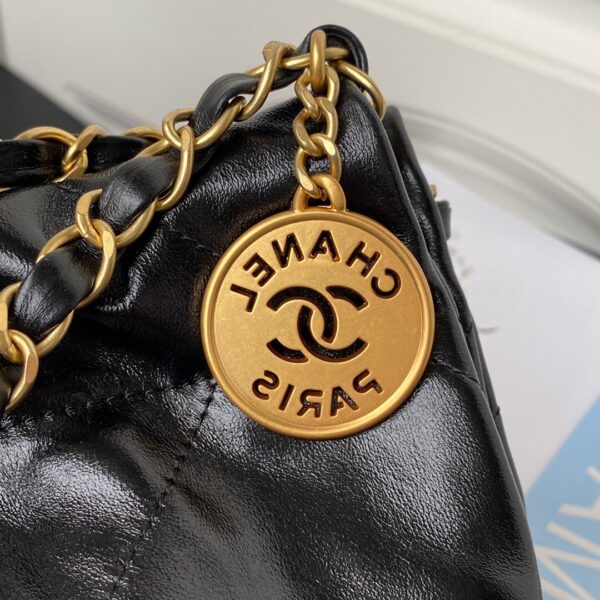 CHANEL 22 SMALL HANDBAG BLACK AS3260 - Image 3